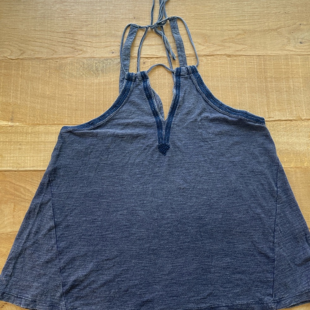 Women's Blue Halter Top